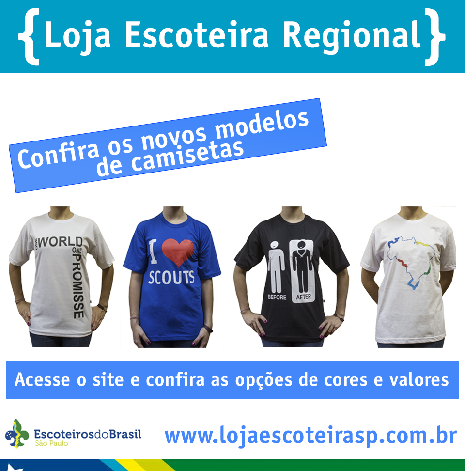Novas camisetas na Loja Escoteira Regional