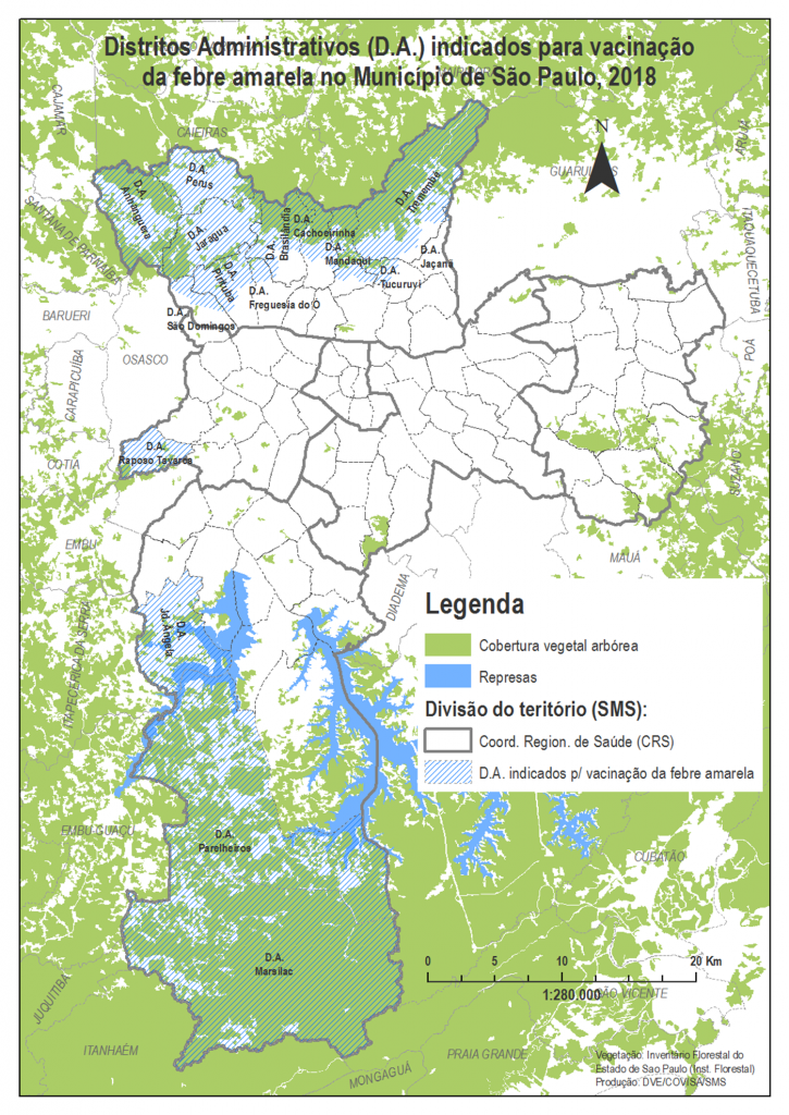 areas vacinacao febre amarela