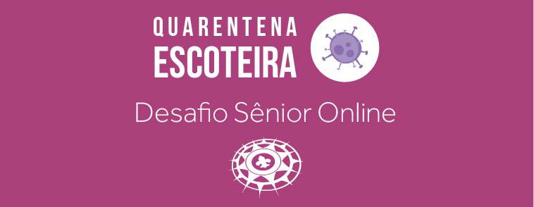 #QuarentenaEscoteira: Desafio Sênior On-line