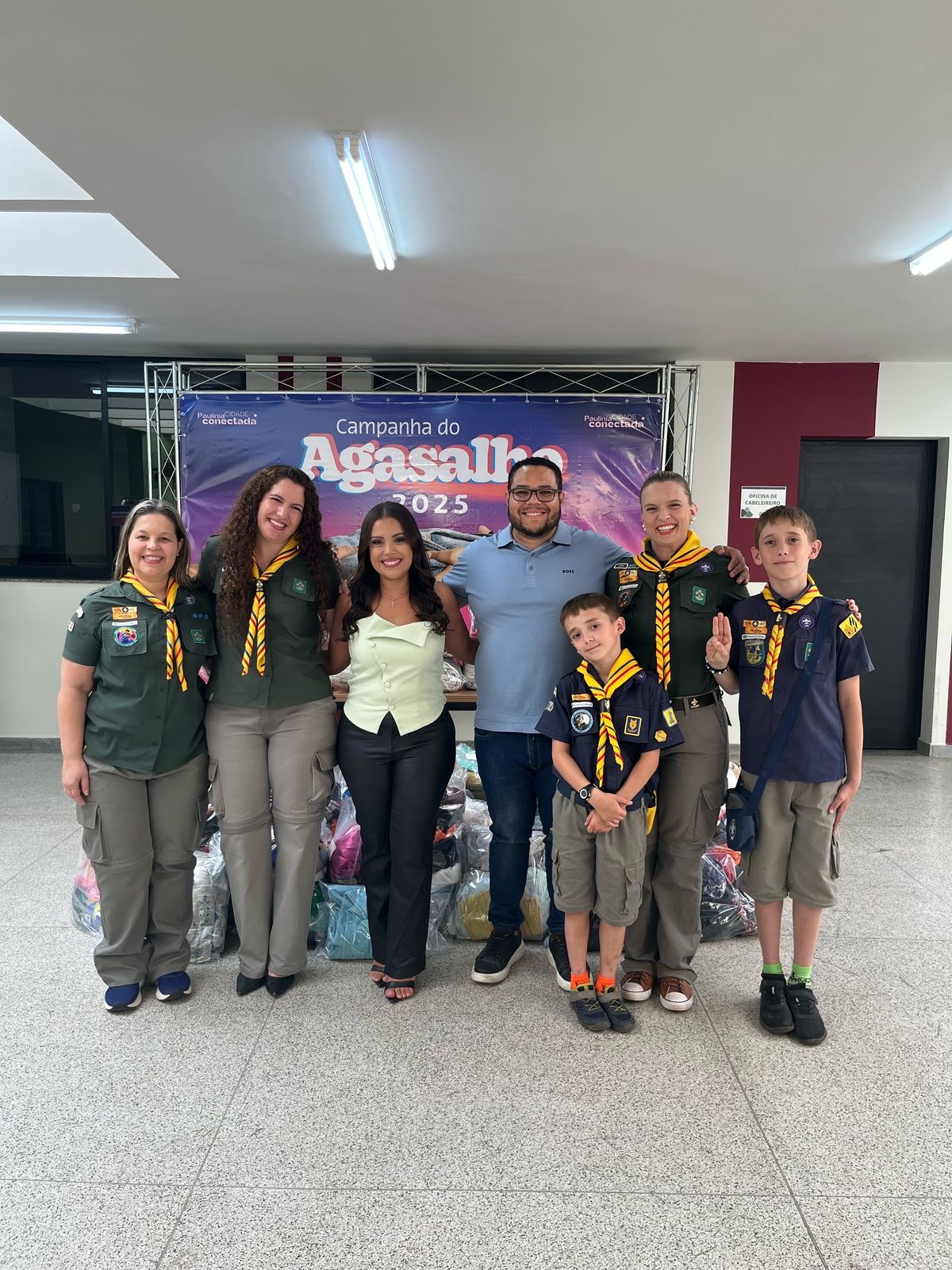 Grupo Escoteiro Bem-te-vi arrecada mais de mil peças na Campanha do Agasalho 2025