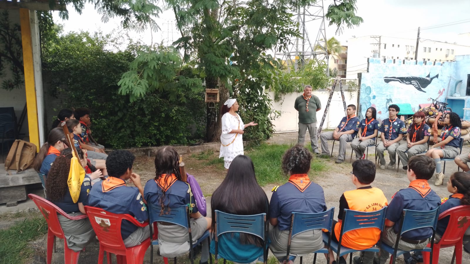 G.E. Lobo Guará celebra o Dia Nacional da Umbanda, atividade dos Escoteiros do Brasil